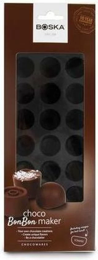 Gloednieuw β Boska Choco Bonbon DIY Set - Maak Je Eigen Bonbons - Siliconen Mal - Zwart π 10 Gloednieuw β Boska Choco Bonbon DIY Set - Maak Je Eigen Bonbons - Siliconen Mal - Zwart π - Afbeelding 10
