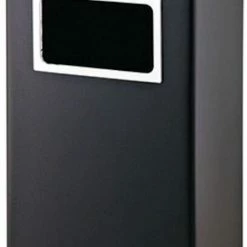 Promo 🔥 Merkloos Decopatent® Staande Asbak Met RVS Afvalbak - Asbak Voor Buiten - Vloerasbak - Buitenasbak Groot - Rookpaal - Asbakken - 30x24x62 ✔️