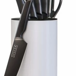 Beste recensies van 🔔 Hescom Messenset 7-delig Inclusief Messenblok - Roestvrijstaal / RVS Met Keramische 🧥 Coating Incl. Koksmes, Broodmes, Hakmes En Keukenschaar 😉