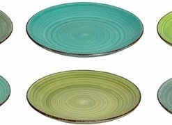 Kopen ✔️ Studio Tavola Ontbijtbord (6 Stuks) - Groene Tinten - 19cm - Aardewerk 🛒