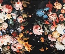 Hete verkoop 🧨 Clayre & Eef Tafelloper 35x180 Cm Zwart Rood Polyester Rechthoek Bloemen Tafelkleed Loper Tafeltextiel 🔥 -T-fal winkle 550x205