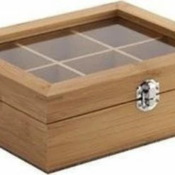 Uitgang π― Bredemeijer - Theedoos 6-vaks Venster Bamboe Natural π