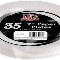 Flash-uitverkoop ⭐ DID 35x Witte Bordjes Van Karton Rond 18 Cm - Wegwerpborden Van Karton - Feestbordjes - Feestartikelen Tafeldecoratie ⭐