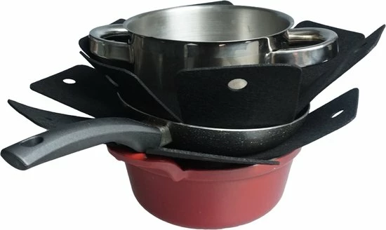 Nieuw π YUGN BLACK Panbeschermers Set Pannenbeschermer 5 Stuks - Panbeschermer Pan Onderzetter 38 Cm - Geschikt Voor Alle Pannen - Cadeau Tip - Sinterklaas - Black Friday - Kerst π 7 Nieuw π YUGN BLACK Panbeschermers Set Pannenbeschermer 5 Stuks - Panbeschermer Pan Onderzetter 38 Cm - Geschikt Voor Alle Pannen - Cadeau Tip - Sinterklaas - Black Friday - Kerst π - Afbeelding 7