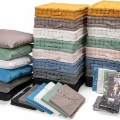 Groothandel ⌛ Merkloos Tafellaken-Tafelzeil - Dordogne Rond 160cm Poly/katoen Grijs 💯 -T-fal winkle 550x332 1