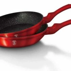 Top 10 🛒 Berlinger Haus 1612 - Set Van 2 Granietpannen - Koekenpan - Rood Metallic - Burgundy Line - 22 En 26 Cm 👏