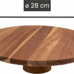 Beste Pirce 🎁 Point-Virgule - Taartplateau - Op Voet - Acaciahout - 28cm 🎁 -T-fal winkle 550x348 5