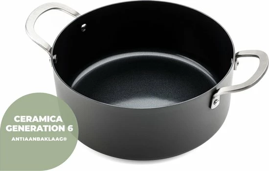 Hete verkoop 🧨 ISENVI Murray - Kookpan - 24 Cm - Keramische Pan - Inductie Pan - RVS Handgreep 👍 3 Hete verkoop 🧨 ISENVI Murray - Kookpan - 24 Cm - Keramische Pan - Inductie Pan - RVS Handgreep 👍 - Afbeelding 3