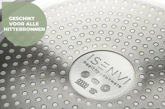 Hete verkoop 🧨 ISENVI Murray - Kookpan - 24 Cm - Keramische Pan - Inductie Pan - RVS Handgreep 👍 6 Hete verkoop 🧨 ISENVI Murray - Kookpan - 24 Cm - Keramische Pan - Inductie Pan - RVS Handgreep 👍 - Afbeelding 6