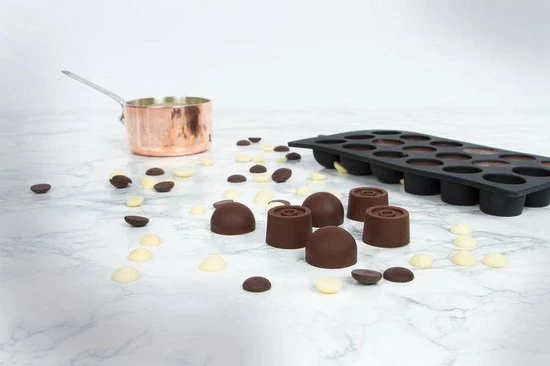Gloednieuw β Boska Choco Bonbon DIY Set - Maak Je Eigen Bonbons - Siliconen Mal - Zwart π 7 Gloednieuw β Boska Choco Bonbon DIY Set - Maak Je Eigen Bonbons - Siliconen Mal - Zwart π - Afbeelding 7