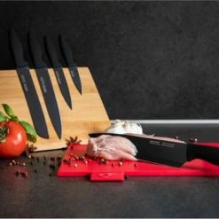 Coupon 🔔 Smile® Smile SNS-4 Messenset Met Magnetisch Blok - 5 Messen - Bamboe 😉 -T-fal winkle 550x367 9