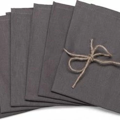 Kopen 😉 Wicotex Servetten Dordogne Poly/katoen 40x40cm Grijs Set Van 6 Stuks 🎁
