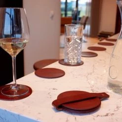 Korting 👍 Brute Strength - Onderzetters Voor Glazen - Leer - Cognac - Rond - 10 Stuks 👏 -T-fal winkle 550x377 2