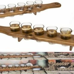 Groothandel 🤩 Merkloos Wooden Shotglas Houder 🎉