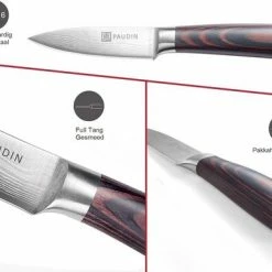 Korting ✔️ PAUDIN N8 Professioneel RVS Japans Groentemes 9 Cm - Vlijmscherp Schilmes Gemaakt Van Hoogwaardig Roestvast Duits Carbonstaal - Damascus Patroon - Klein Officemes - Nu Extra Scherp Geprijst - Black Friday - Sint En Kerst 😉 -T-fal winkle 550x384