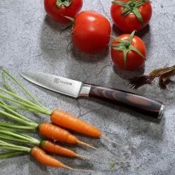 Korting ✔️ PAUDIN N8 Professioneel RVS Japans Groentemes 9 Cm - Vlijmscherp Schilmes Gemaakt Van Hoogwaardig Roestvast Duits Carbonstaal - Damascus Patroon - Klein Officemes - Nu Extra Scherp Geprijst - Black Friday - Sint En Kerst 😉 -T-fal winkle 550x393 7