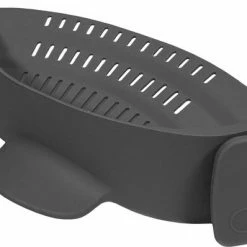 Gloednieuw ⭐ Krumble Siliconen Vergiet Opzetstuk Voor Op De Pan / Afgieter / Veilig Afgieten / Afgietdeksel / BPA-vrije Keukenzeef - Grijs ⭐