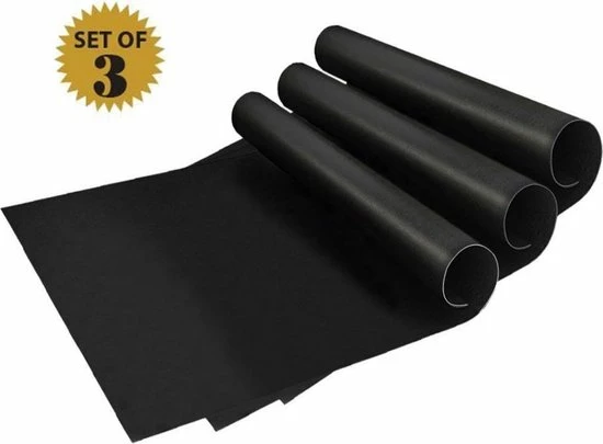 Uitgang ⌛ Coninx Bakmat - Teflon Ovenmat - Grill Mat - BBQ Mat - Herbruikbaar En Niet-klevend - 3 Stuks - Vaatwasserbestendig - Zwart ❤️ 1 Uitgang ⌛ Coninx Bakmat - Teflon Ovenmat - Grill Mat - BBQ Mat - Herbruikbaar En Niet-klevend - 3 Stuks - Vaatwasserbestendig - Zwart ❤️