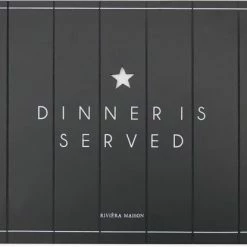 Beste Pirce ⭐ Riviera Maison Placemats - Dinner Is Served Placemat - Zwart 👍 -T-fal winkle 550x415 3