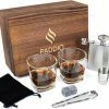 Promo 🥰 Paddio Whiskey Set - Incl. Whiskey Glazen, Heupfles, Whiskey Stones En Shotglaasjes - Whiskey Cadeauset - Gift Set - Whisky Tasting - Platvink - Zakflacon - Borrelglaasjes - Whiskey Stenen 🔥