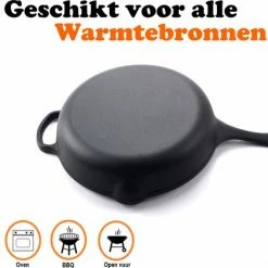 Kopen ⌛ Kicinn Koekenpan - Gietijzer - Koekenpan Inductie - Skillet Koekenpan - Geëmailleerd - Incl. Accessoires - Ø 27 🧨 -T-fal winkle 550x421 3