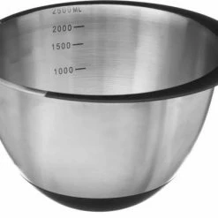 Flash-uitverkoop 🤩 Secret De Gourmet Beslagkom/mengkom RVS Met Antislip - 2,2L - Keukenbenodigdheden - Serveerschalen/saladeschalen 💯