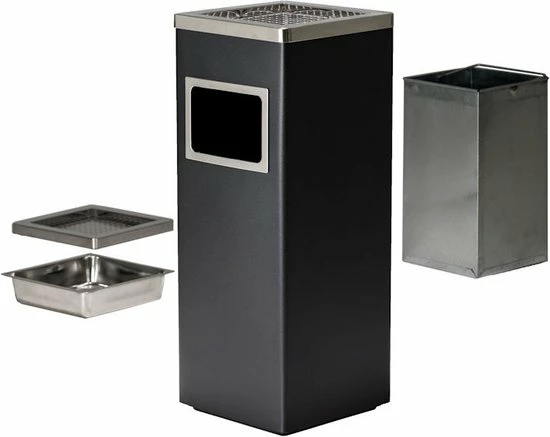 Promo 🔥 Merkloos Decopatent® Staande Asbak Met RVS Afvalbak - Asbak Voor Buiten - Vloerasbak - Buitenasbak Groot - Rookpaal - Asbakken - 30x24x62 ✔️ 5 Promo 🔥 Merkloos Decopatent® Staande Asbak Met RVS Afvalbak - Asbak Voor Buiten - Vloerasbak - Buitenasbak Groot - Rookpaal - Asbakken - 30x24x62 ✔️ - Afbeelding 5