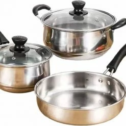 Aanbiedingen ❤️ Kitchen Princess KitchenPrince 3-Delige Pannenset Zilver - PFAS-Vrij - Pannenset - Koekenpan - Steelpan - Pannenset Inductie - Antiaanbaklaag - Kookpan - Bakpan - Koekenpannenset 👍 -T-fal winkle 550x450 1