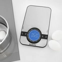 Gloednieuw ⭐ Brabantia Profile Keukenweegschaal - Rechthoekig - Met Kookwekker - RVS 🔔 -T-fal winkle 550x457 2