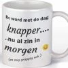 Beste deal 😉 Kimano Mok Bedrukt Met Grappige Tekst | Ik Word Met De Dag Knapper..nu Al Zin In Morgen | Cadeaumok Voor Collega | Vriend | Man | Vrouw | Beste Vriendin | Leuk Cadeautje Met Humor Kopen 🧨