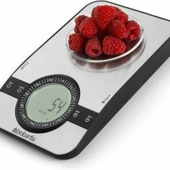 Gloednieuw ⭐ Brabantia Profile Keukenweegschaal - Rechthoekig - Met Kookwekker - RVS 🔔 -T-fal winkle 550x460 4