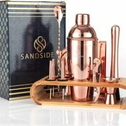 Beste recensies van ❤️ Sandside TIP: Cocktail Set Premium – Cocktailset 12-Delig Met Bamboe Standaard – Cocktailshaker 750ml – Rose – Luxe Giftbox ⌛