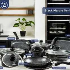 Korting 🔥 Westinghouse Koekenpan Inductie - Ø 28 Cm - Zwart Marmer ⭐ -T-fal winkle 550x474
