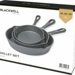 Uitgang 😉 Blackwell Koekenpannenset - Gietijzer - ø 16, 20 En 25 Cm - Zonder Anti-aanbaklaag 🔥 -T-fal winkle 550x476