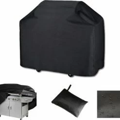 Nieuw 𧨠Merkloos Waterdichte Barbecue Hoes - 145 X 61 X 117 Cm - Zwart π