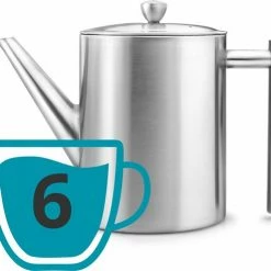 Hete verkoop ⌛ Bredemeijer - Theepot Minuet Cylindre 1,2L Mat Dubbelwandig 🌟 -T-fal winkle 550x493 2