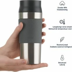Gloednieuw 🧨 Blumtal Thermosbeker Classic - Lekvrij, BPA-Vrij En Vaatwasserbestendig - Hoge Kwaliteit Thermosfles Met Quick-Press Sluiting - Travel Mug 500 Ml - Zwart ❤️ -T-fal winkle 550x499 2