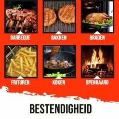 Groothandel ❤️ Wowgoods® Extra Lange Ovenwanten Tot 500°C - Hittebestendige BBQ Handschoenen Met Vleesklauwen ✔️ -T-fal winkle 550x499 5