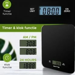 Groothandel π Witts Digitale Precisie Keuken Weegschaal – 1gr Tot 15 Kg – Tarra Functie – Elektrisch – Zwart 𧨠14 Groothandel π Witts Digitale Precisie Keuken Weegschaal – 1gr Tot 15 Kg – Tarra Functie – Elektrisch – Zwart 𧨠-T-fal winkle 550x500
