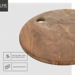 Groothandel ✔️ J-Line Snijplank Hout - Ronde Snijplank – Duurzaam Materiaal - 30x30x1.5 Cm – Mangohout ✨ -T-fal winkle 550x501