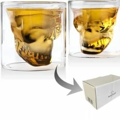 Beste recensies van ❤️ HomeShopXL Skull Glazen - Design Schedel Whiskey Glas - Set Van 2 Whiskeyglazen - 100ML Per Stuk - Borrel Party Feest Glazen 🎁 -T-fal winkle 550x510 1