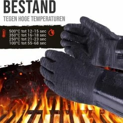 Groothandel ❤️ Wowgoods® Extra Lange Ovenwanten Tot 500°C - Hittebestendige BBQ Handschoenen Met Vleesklauwen ✔️ -T-fal winkle 550x510 5