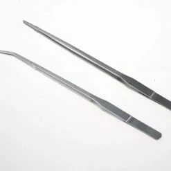Korting 😀 Chefs Fashion Set Van Een Gebogen En Een Rechte Keukenpincet - Vleespincet - 25 Cm - RVS - Perfect Voor Gebruik In De Keuken. 😀