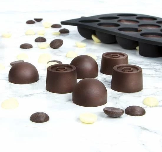 Gloednieuw β Boska Choco Bonbon DIY Set - Maak Je Eigen Bonbons - Siliconen Mal - Zwart π 11 Gloednieuw β Boska Choco Bonbon DIY Set - Maak Je Eigen Bonbons - Siliconen Mal - Zwart π - Afbeelding 11
