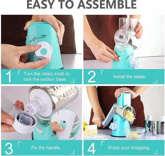 Begroting π Borvat® | Premium Spiraalrasp - 3-in-1 Roterende Groentesnijder – Roterende Kaasrasp β€οΈ 7 Begroting π Borvat® | Premium Spiraalrasp - 3-in-1 Roterende Groentesnijder – Roterende Kaasrasp β€οΈ - Afbeelding 7