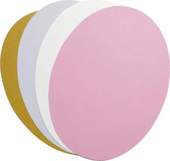 Beste deal 𧨠In Round Placemats Pakket – 4 Stuks – Lederlook Kunststof – Ovaal π 1 Beste deal 𧨠In Round Placemats Pakket – 4 Stuks – Lederlook Kunststof – Ovaal π