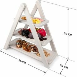 Korting 😀 Rustiq Rustîq Houten Etagere 3 Laags – Fruitschaal – Decoratieve Serveertoren – Etagere Rangement – Murale – Grey ✔️ -T-fal winkle 550x523 2