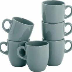 Goedkoop ⭐ Lite-Body Hermes Koffie Beker - 20cl - Set Van 6 Stuks - Groen Grijs 🔔