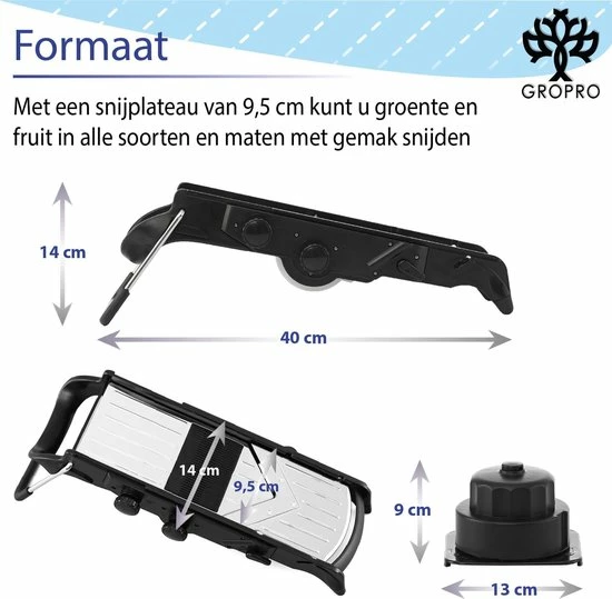 Begroting π Gropro Mandoline V-blade All In One - Centreer Mes - Roestvrij Staal - Julienne, Plakjes Of Blokjes - Keukensnijder - Snijmachine - Groentesnijder β€οΈ 10 Begroting π Gropro Mandoline V-blade All In One - Centreer Mes - Roestvrij Staal - Julienne, Plakjes Of Blokjes - Keukensnijder - Snijmachine - Groentesnijder β€οΈ - Afbeelding 10