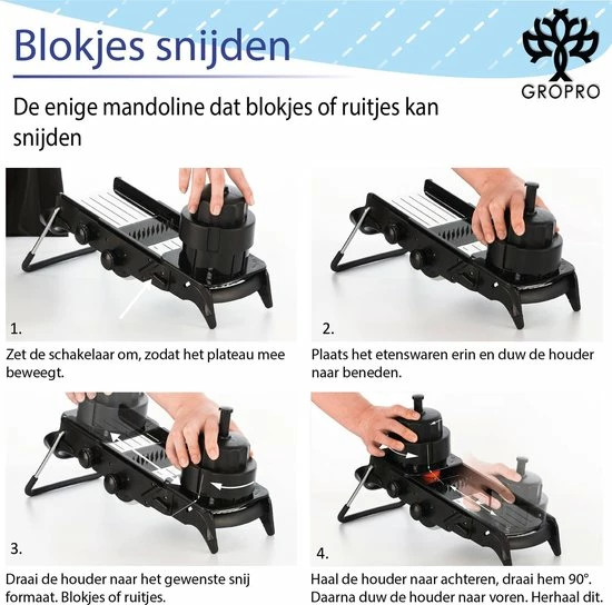 Begroting π Gropro Mandoline V-blade All In One - Centreer Mes - Roestvrij Staal - Julienne, Plakjes Of Blokjes - Keukensnijder - Snijmachine - Groentesnijder β€οΈ 6 Begroting π Gropro Mandoline V-blade All In One - Centreer Mes - Roestvrij Staal - Julienne, Plakjes Of Blokjes - Keukensnijder - Snijmachine - Groentesnijder β€οΈ - Afbeelding 6